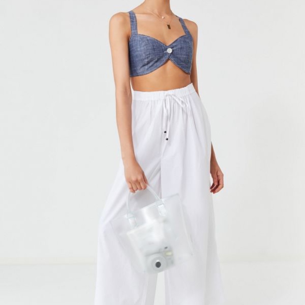 Urban Outfitters Cindy Chambray Bra Top in Sky